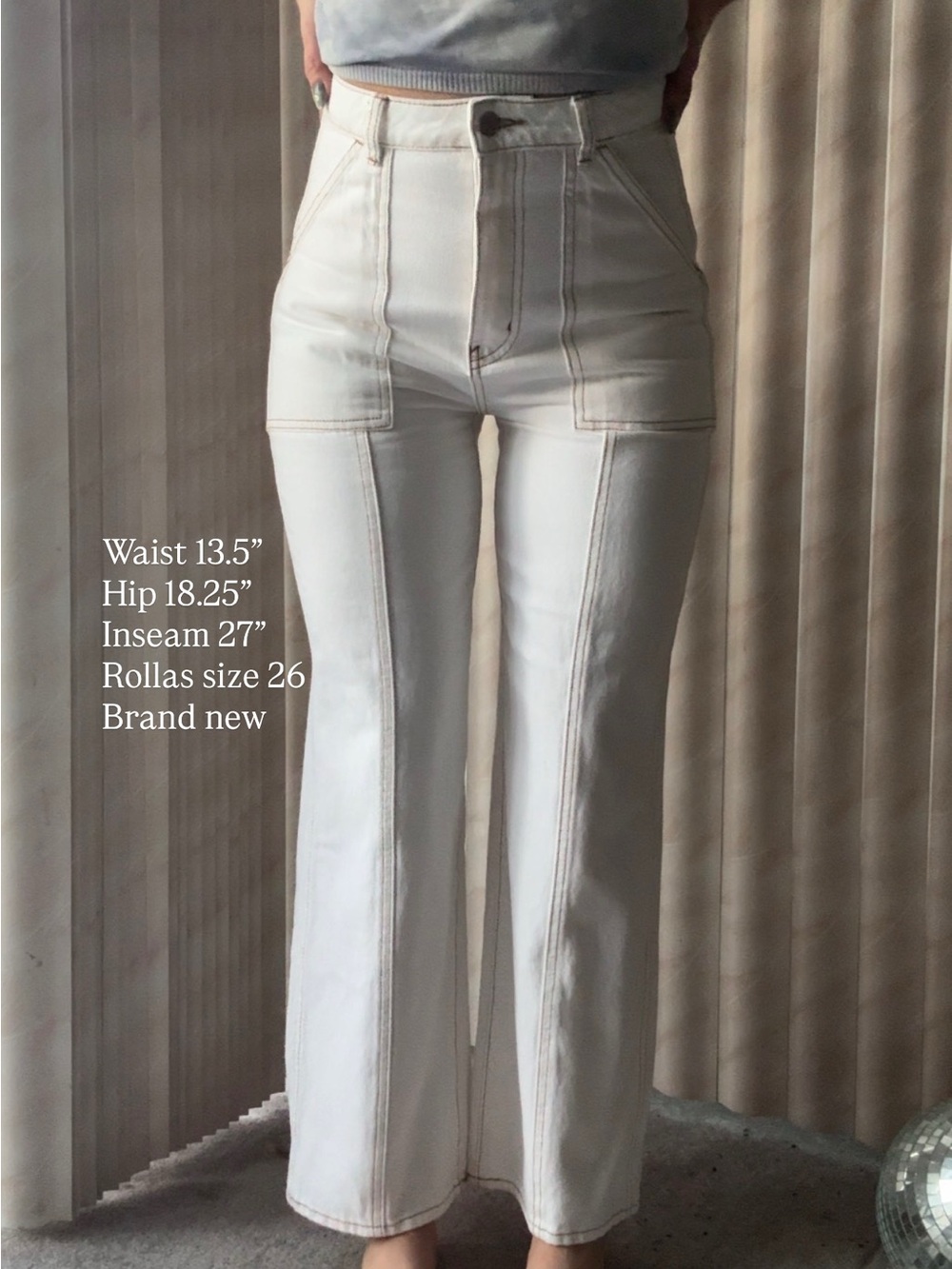 ROLLA'S White Wide Leg Jeans
